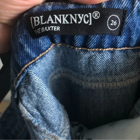 Blank NYC Overlap Baxter Ribcage Straight Jeans Two Tone - Picture 9 of 13